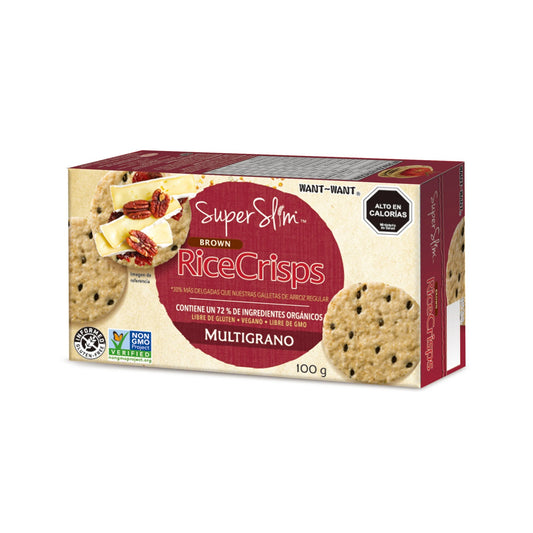 GALLETAS RICE CRISPS SUPERSLIM MULTIGRANO 100 GRS 12 UNIDS