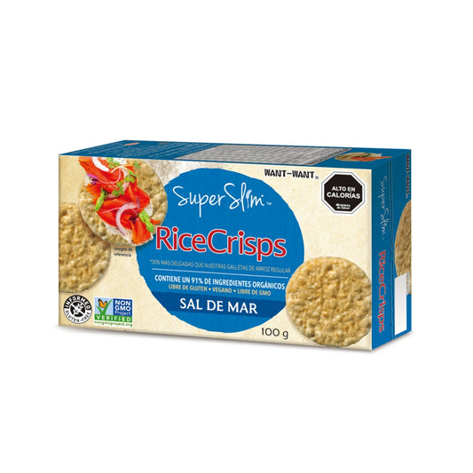 RICE CRISPS SUPERSLIM SAL DE MAR 100 GR 12 UNIDS