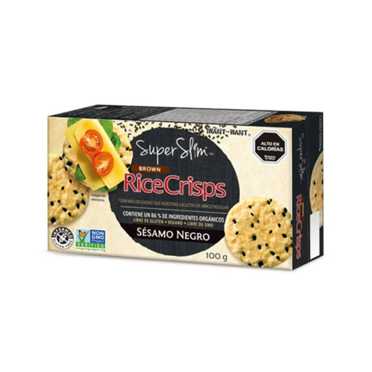 RICE CRISPS SUPERSLIM SÉSAMO NEGRO 100 GRS 12 UNIDS