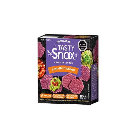 TASTY SNAX ARROZ CAMOTE MORADO 100 GRS 12 UNIDS