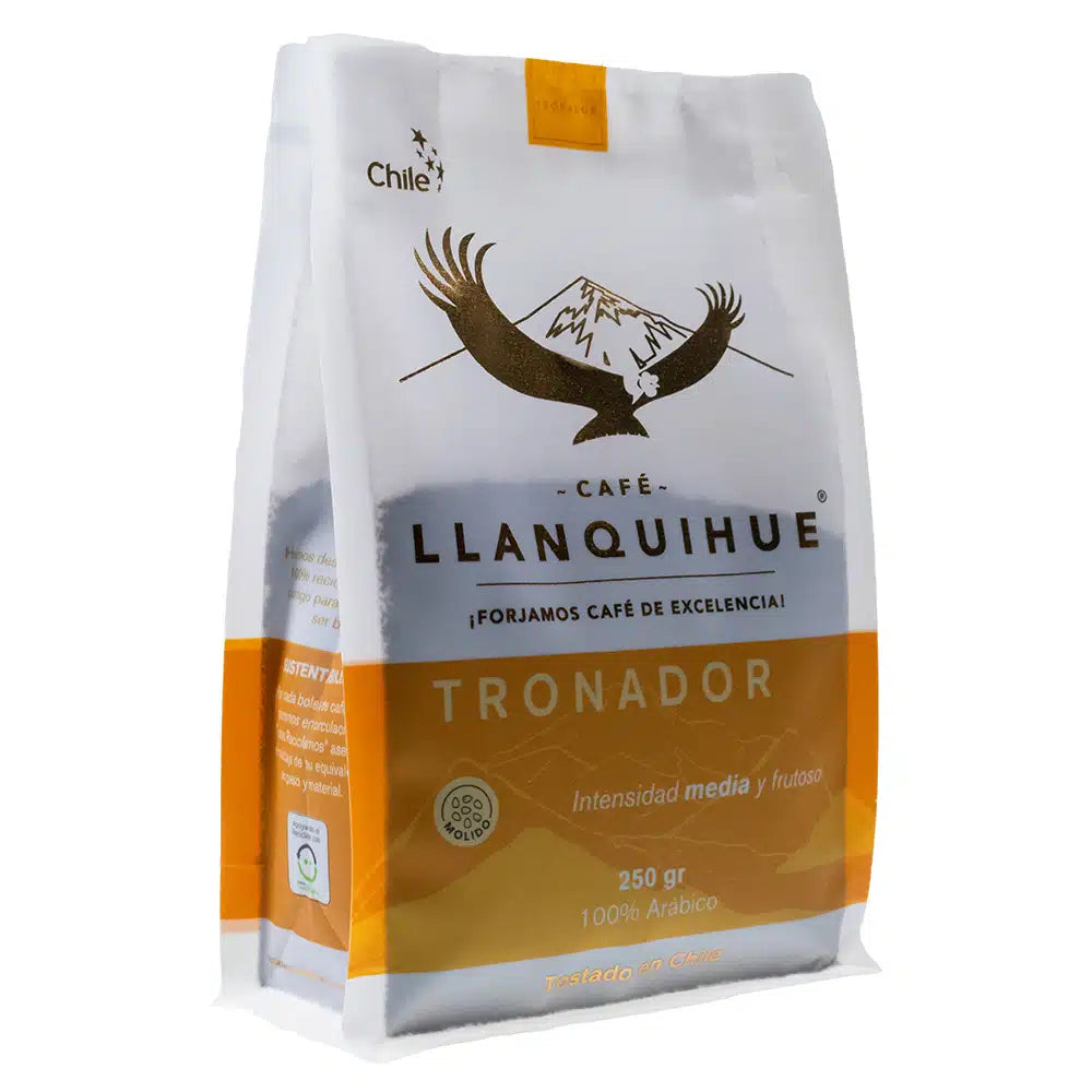 CAFÉ EN GRANO LLANQUIHUE TRONADOR MEDIO 250 GRS
