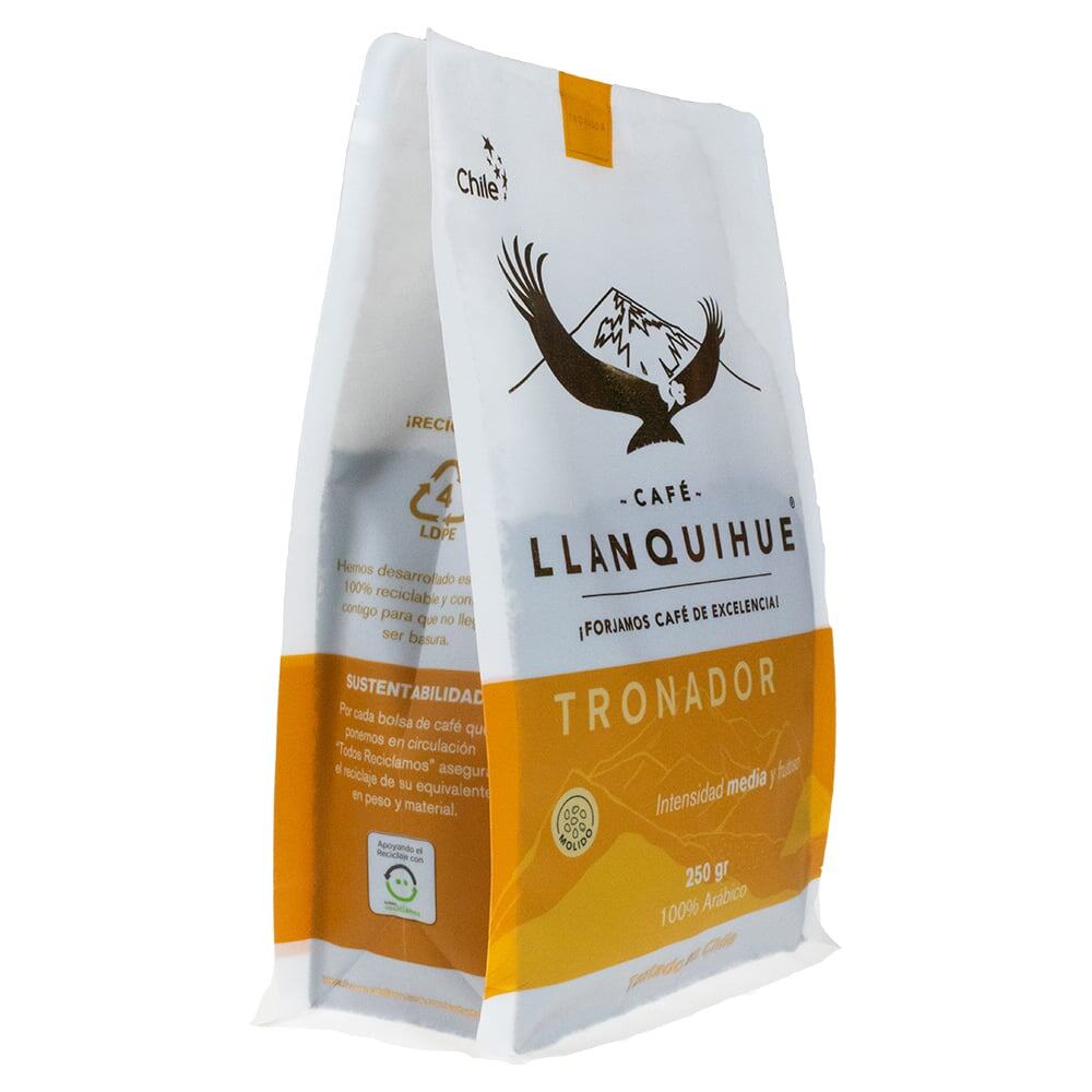 CAFÉ MOLIDO LLANQUIHUE TRONADOR MEDIO 250 GRS