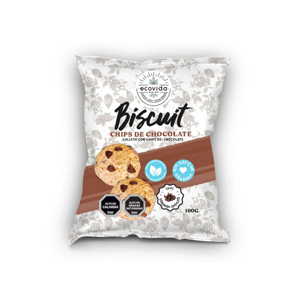 BISCUIT CHIPS CHOCOLATE ECOVIDA 26 UNIDS 100 GRS