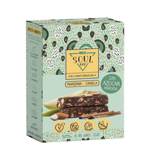 SOUL BAR MANZANA CANELA 5 UNIDS 35 GRS