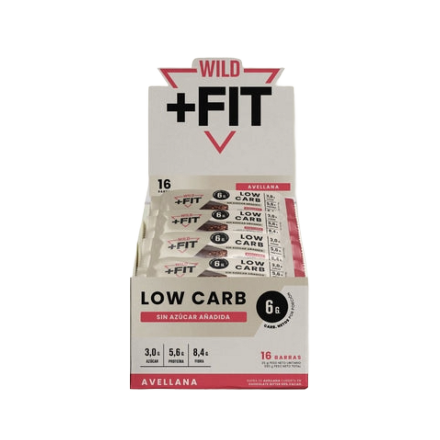 WILD FIT CHOCOLATE AVELLANA 16 UNIDS 35 GRS