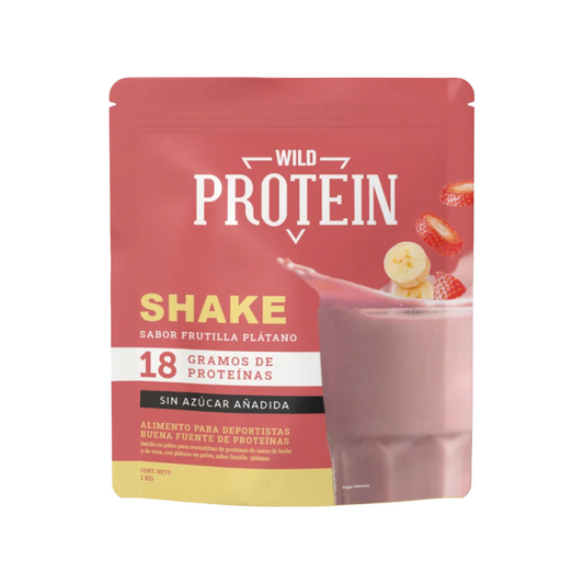WILD FOODS PROTEIN SHAKE FRUTILLA PLATANO 350 GRS