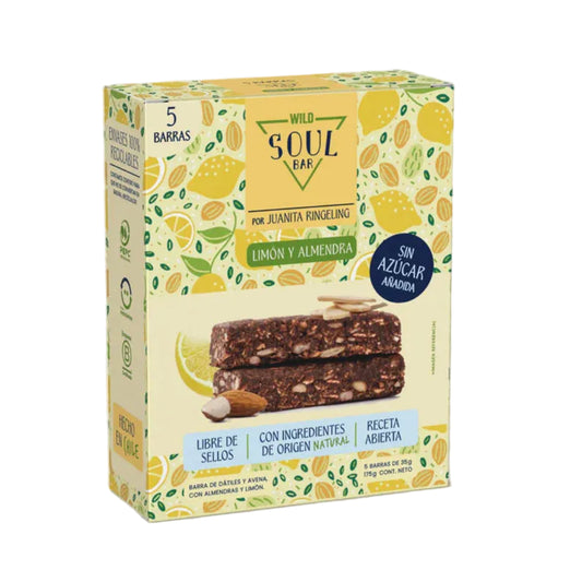 SOUL BAR LIMÓN 5 UNIDS 35 GRS WILD FOODS