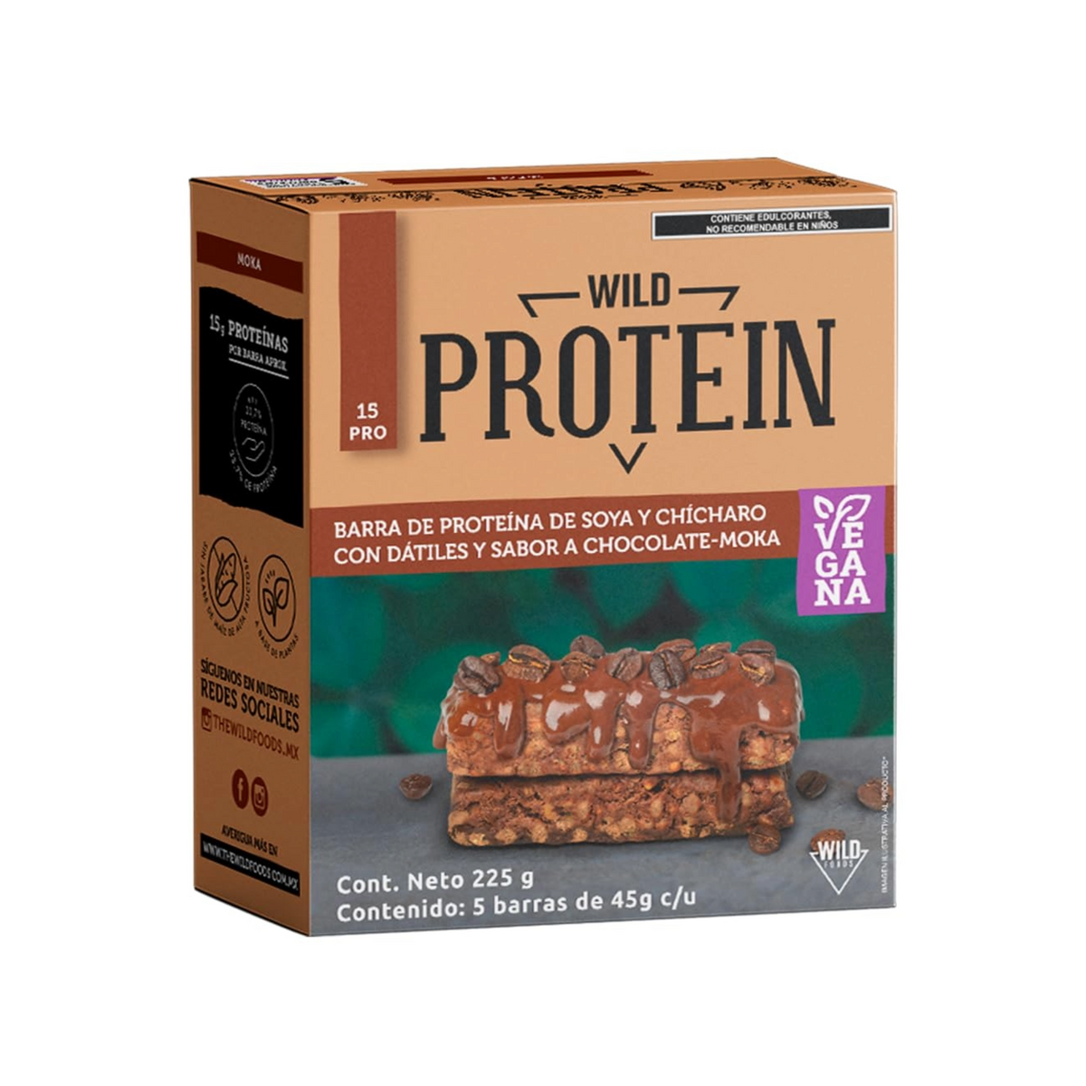 BARRA WILD PROTEIN MOKKA 5 UNIDS 45 GRS