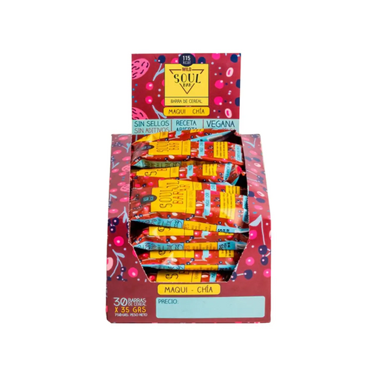 SOUL BAR MAQUI CHÍA 30 UNIDS 35 GRS