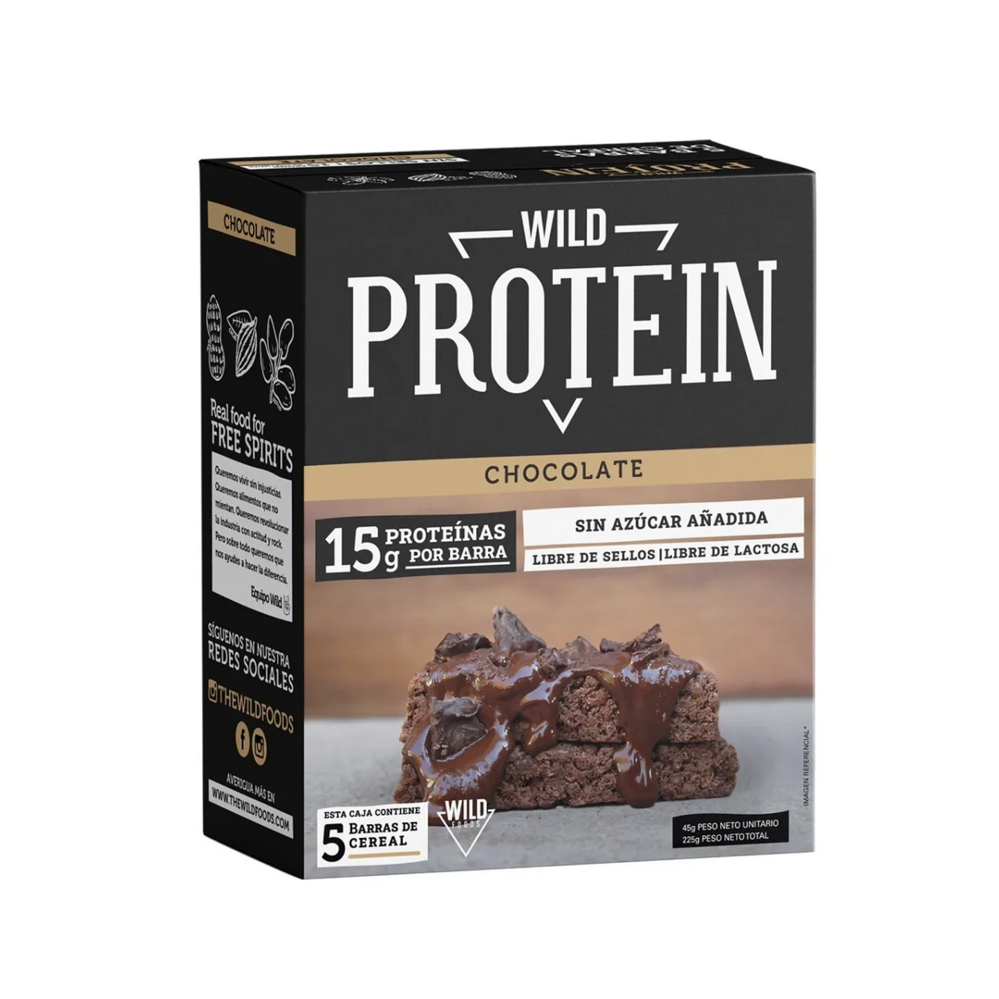 BARRA WILD PROTEIN CHOCOLATE 5 UNIDS 45 GRS