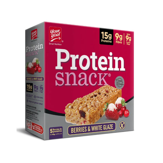 BARRA PROTEIN SNACK BERRIES & WHITE GLAZE YOURGOAL 42 GRS 5 UNIDS
