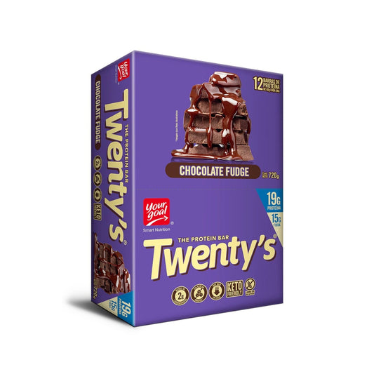 PROTEIN BAR TWENTYS CHOCOLATE FUDGE YOURGOAL 60 GRS 12 UNIDS