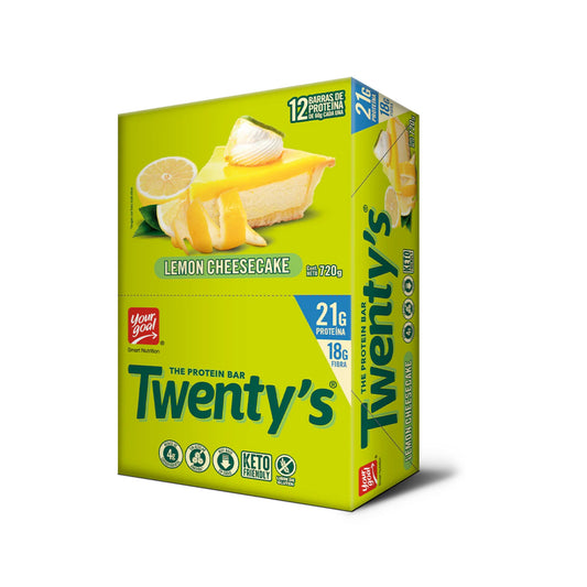PROTEIN BAR TWENTYS LEMON CHEESECAKE YOURGOAL 60 GRS 12 UNIDS