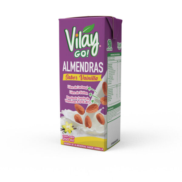 BEBIDA DE ALMENDRAS VAINILLA 200 ML VILAY 24 UNIDS