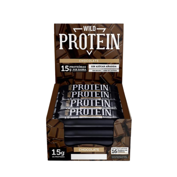 BARRA WILD PROTEIN CHOCOLATE 45 GRS 16 UNIDS