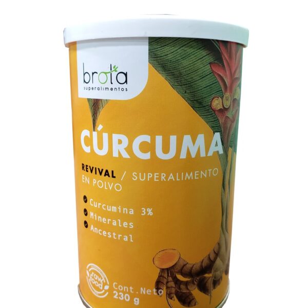 CURCUMA ORGÁNICA REVIVAL BROTA 230 GRS CURCUMA ORGÁNICA REVIVAL BROTA 230 GRS