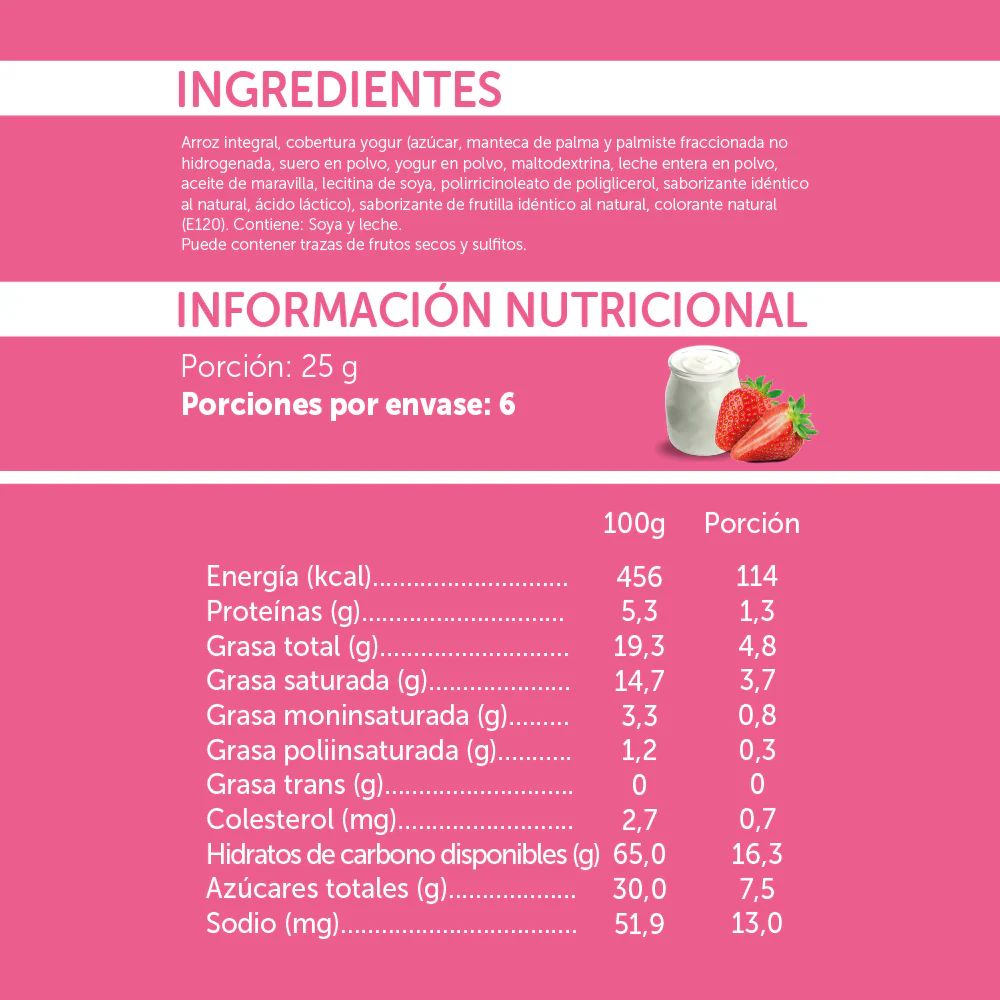 GALLETAS DE ARROZ GALLETAS DE ARROZ MIZOS YOGURT FRUTILLA 150 GRS 12 UNIDS - Imagen 2